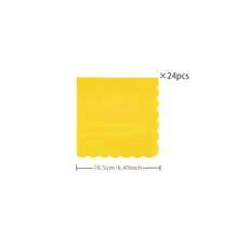 Yellow Flower Petal Disposable Tableware Set, Including 7/9 Inch Paper Plates, Paper Cups, Paper Napkins, Suitable For Birthday Party, Holiday Party, Picnic, Celebration, Wedding Tea Party, Graduation Ceremony Disposable Party Supplies - Yellow - View 19