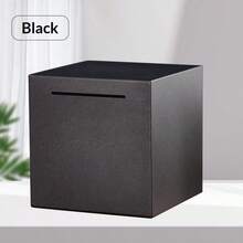 Unbreakable Stainless Steel Adult Piggy Bank, Must Break To Open, Sturdy Metal Coin Bank For Cash Savings (Black) - Black - View 2