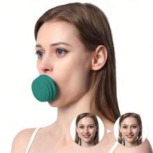 1pc V-Shaped Double Face Exerciser - Portable Green Jaw Face Neck Toning Exerciser For Women - Lift, Firm, And Tone Your Skin - Pink - View 5