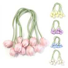 Bộ 5 chiếc nơ hoa tulip hai mặt kiểu INS tối giản, phụ kiện tóc, trang trí quần áo và túi xách. - hoa tulip - Xem 10
