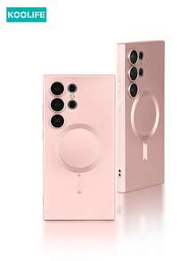 Koolife 1 件装全包覆式软 TPU 硅胶保护壳，防摔金属质感，超薄磨砂，支持磁吸无线充电，全镜头保护，一体式按键设计，兼容三星 Galaxy S22/S22plus/S22Ultra/S23/S23Ultra/S24/S24plus/S24Ultra/S25Ultra/S25plus/S25 - 玫瑰金 - 查看 4