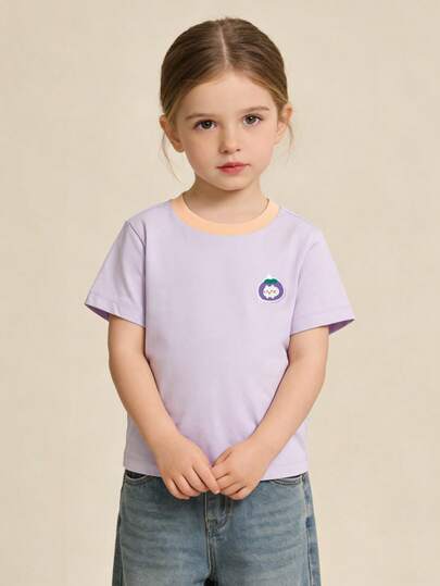 Balabala Unisex Short Sleeve T-Shirt, Classic Round Neck, Breathable Quick-Dry Fabric, Comfortable For Summer Wear