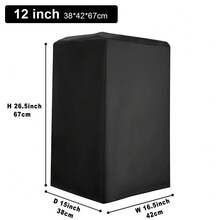 1pc Waterproof Polyester Powered Speaker Dust Protection Cover 210D Oxford Cloth UV-Protected Upright Speaker Equipment Cover Cloth Bag Protective Audio Fabric Cover - Multicolor - View 12