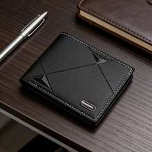 男士短款钱包四件套+皮带+钥匙扣+钢笔，复古商务时尚风格，大容量卡槽，优雅现代设计，适合工作和日常使用，是生日、周年纪念日、父亲节、圣帕特里克节、复活节、毕业季、返校季送给父亲、朋友、男友或自己的完美礼物。 - 黑色 - 查看 4
