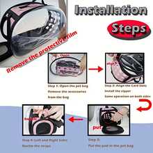 Ba lô hình dấu chân mèo, túi đựng thú cưng thoáng khí, túi đeo vai trong suốt có thể gấp gọn cho mèo. - Nhiều màu - Xem 8