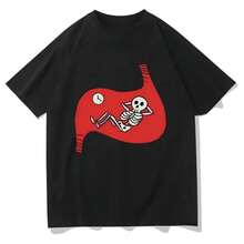 Delicious In Dungeon Meshi Laios Touden T-Shirt Falins Death Women Clothing Unisex Streetwear Cotton Graphic Breathable T-Shirt - 黑色 - 查看 1