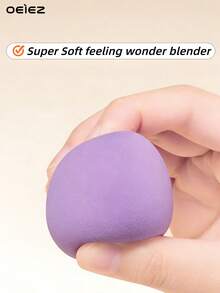 OEIEZ 化妆海绵套装，不含乳胶，高清4件套，适用于粉状、膏状和液状化妆品，超级柔软，美妆必备。 - 紫色 - 查看 6