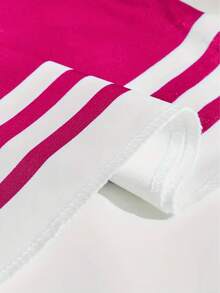 3件套啦啦队表演服套装（连衣裙、啦啦球、袜子），足球宝贝体操紧身连衣裙，时尚可爱夜店女士服装 - 玫瑰紅 - 查看 5