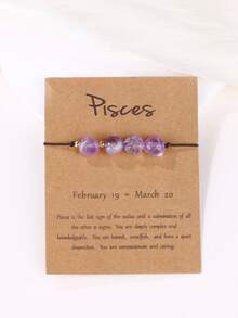 12 Zodiac Natural Stone Handmade Braided Bracelet, Friendship Bracelet For Women - Bracelet - View 14