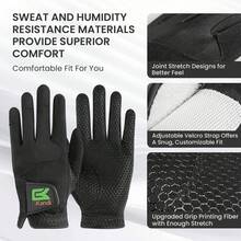 FINGER TEN 1pc Men's Golf Glove Left Hand, Anti-Slip Durable Breathable Material Suitable For All Weather Conditions, Perfect For Practice, Competition And Daily Golf - Black - View 4