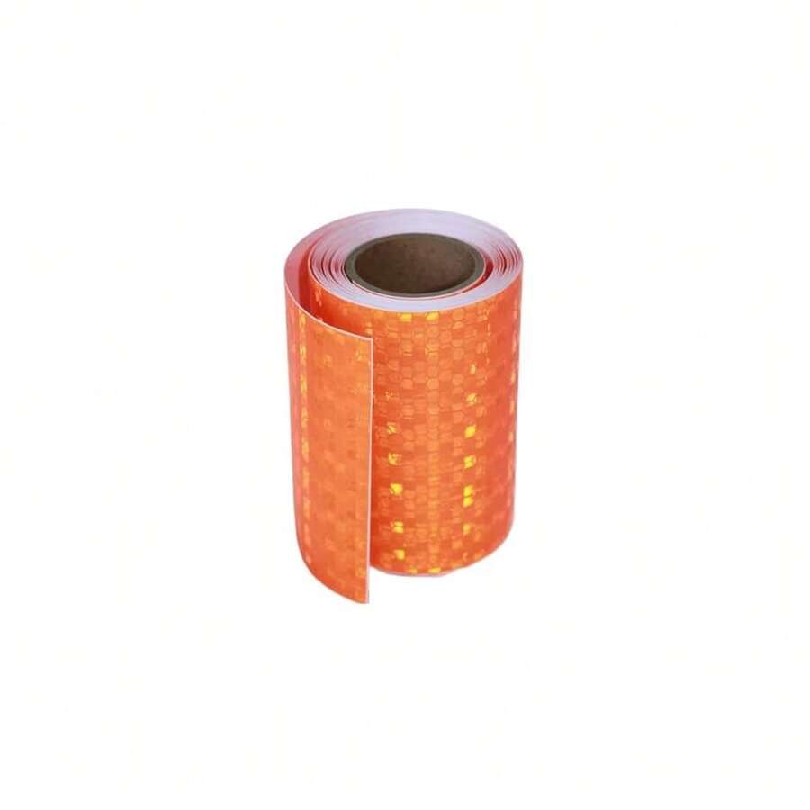 Orange Reflective Tape Outdoor Waterproof 4 Inch, High Visibility Industrial MarFKing Tape, Ty Adhesive Stickers (11 Feet) - Chất liệu PVC - Màu cam, kích thước 4 inch x 11 feet - Xem 1