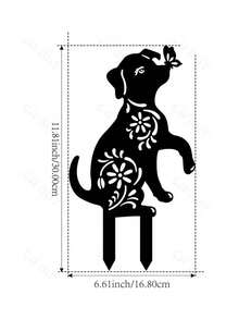 CIFbuy 1 PC High-Quality Black Metal Dog Garden Ground Plugs, Outdoor-Friendly, Easy To Use, Great Personalized Gifts. - Multicolor - View 8