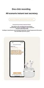 Auriculares inteligentes Lenovo AI X600, semiintraaurales, con cancelación activa de ruido, Bluetooth y traducción para conferencias. - Ver 4