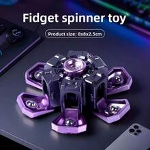 Creative Transforming Finger Spinner Mech Gyro, Cool Technological Competitive Stress Relief Toy - Birthday Gift, Christmas Gift, Perfect Gift, Easter Gift - Multicolor - View 7