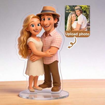 Customized 2D Anime Character Acrylic Figurine, Suitable As Valentine's Day Gift, Anniversary Gift, Personalized Photo Decor, Wedding Decor, St. Valentine's Day Gift, And Other Special Occasions