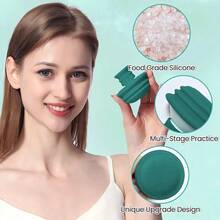 1pc V-Shaped Double Face Exerciser - Portable Green Jaw Face Neck Toning Exerciser For Women - Lift, Firm, And Tone Your Skin - Pink - View 8