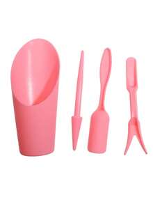 4件套园艺种植工具套装，包括园艺铲、园艺铲、多肉植物种植工具、带塑料手柄的盆栽土更换工具 - 多色 - 查看 14