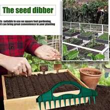 1pc Plastic Handheld Seed Planter Tool With 12 Holes, Gardening Transplanter For Sowing And Tilling - Waterproof, Green, Random Style - A - View 6