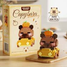 300+Pcs Cute Capybara Adult 14+ Building Blocks, DIY Animal Series Building Blocks, Desktop Decoration, Pressure Relief, Stress Relief, Home Collection Decoration, Assembly Doll, Office Desktop Ornament, Birthday Gift, Father's Day Gift, Wedding Gift, Wedding Decor, Graduation Gift - Multicolor - View 25