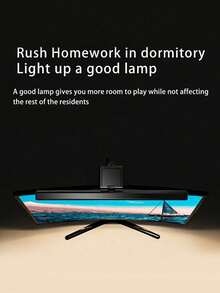 1 đèn LED thanh màu đen cho màn hình máy tính, đèn kẹp màn hình, đèn hiển thị có thể điều chỉnh độ sáng và hẹn giờ, thích hợp cho bàn làm việc/văn phòng/nhà/chơi game, đèn màn hình điều khiển cảm ứng bảo vệ mắt. - Đèn màn hình dải dài - Xem 9