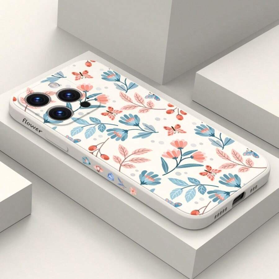 Soft Garden Flowers Pattern Case Compatible With Iphone 17 Air 16 16e 15 Pro Max 14 Plus 13 12 11 8 7 X XS XR ForSamsung Galaxy S25 Ultra S24 Plus S23 FE S22 S21 S20 S10 A56 A55 A54 A53 A52 A51 A36 A35 A34 A33 A32 A31 A26 A25 A24 A23 A22 A17 A16 A15 A14 A13 A12 A07 A06 4G 5G Compatible With Xiaomi 15T 14T 13T 12T 11T Pro 15C 14C 13C 12C 10C Note 15 14 13 12 11 10 9 8 Poco F7 M7 X7 F6 X6 M6 X5 M5 M5S X4 M4 M3 F3 X3 GT Compatible With Huawei P40 Lite P30 P20 P Smart 2019 Fashion Cover Creative Design Cover - White - View 1