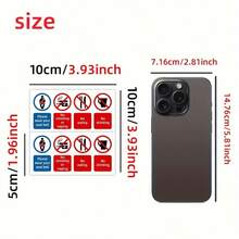 2pcs/Set, No Smoking, Smoking, Drinking, Eating, Please Fasten Seatbelt Car Stickers - Car, Taxi Safety Rules Stickers - 2 No  Stickers - View 8