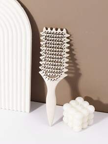 Lockborste - Ihålig kam med nylonborst och ABS-handtag, lämplig för alla hårtyper, skapar lockiga frisyrer och håller stylingen - Multifärgad - Visa 9