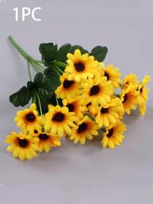 1 Bouquet Of 13 Artificial Sunflowers, Daisy Countryside Style, Suitable For Home Decor, Bedroom Decor, Mother's Day, Party Decor, Wedding, Wedding Decor, Bedroom Decor, Party Supplies, Wedding Decor, Living Room Decor, Gift For Her - Multicolor - View 10