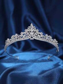 1个镶钻迷你皇冠发箍，适合派对、生日、婚礼等场合。 - 銀色 - 查看 1