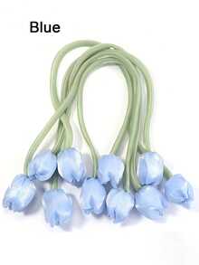 Bộ 5 chiếc nơ hoa tulip hai mặt kiểu INS tối giản, phụ kiện tóc, trang trí quần áo và túi xách. - hoa tulip - Xem 15