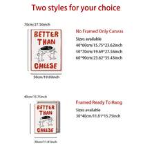 1 tấm tranh in trên vải canvas, hình chuột hoạt hình dễ thương, "Âm nhạc còn tuyệt hơn cả pho mát", thiết kế hiện đại, phong cách và sáng tạo, tranh treo tường trang trí phòng khách, phòng ngủ, hành lang, quà tặng nghệ thuật thay thế, kích thước tối đa 60*90cm. - Đỏ - Xem 3