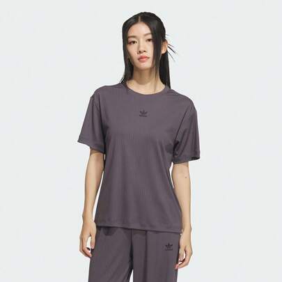 Adidas Originals Camiseta de manga corta ESS WR camiseta para mujer, camiseta corta sin cuello de punto TKD1863