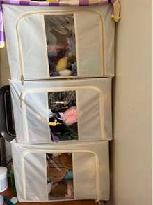 Foldable Storage Bags - Beige - View 8