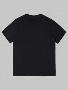 2026.Tops.IT IS WHAT IT IS Men's Red Patterned T-Shirt - Casual Short-Sleeve Round Neck, Striking Statement Print, Comfortable For All Seasons, Machine Washable, Simple Fit Top - Black - View 2
