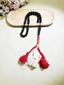 1串45颗10毫米斋月祈祷念珠，阿拉伯风格男女通用念珠手链，适合斋月、开斋节、宰牲节及其他各种节日佩戴 - 彩色 - 查看 7