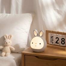 Rechargeable Rabbit Night Light Features Three Color-Changing Modes, Dimming Function, Button And Touch Controls, And A Long-Lasting Battery.  Its Cute Rabbit Design Makes It Perfect For Bedrooms, Room Decoration, Creating A Dreamy Atmosphere, Setting The Mood, And Can Also Be Used As A Desk Lamp. It's Also An Ideal Holiday Gift. - 彩色 - 查看 9