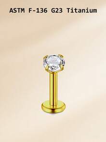 16G Titanium Alloy Lip Studs 3mm Ball CZ Labret Monroe Lip Ring For Women, G23 Tragus Helix Cartilage Earring Stud, Barbell Bar Length 6mm 8mm 10mm Body Piercing Jewelry - Lip Stud - View 9