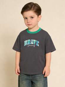 Balabala Camiseta de manga corta para niños, top transpirable de secado rápido para el verano - gris medio - Ver 1