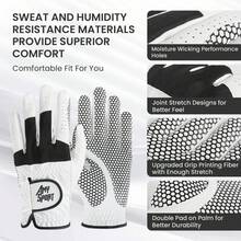 FINGER TEN 1pc Men's Golf Glove Left Hand, Suitable For All Weather, Breathable Soft And Snug Fit, Suitable For Driving Range And Course Performance As Well As Training Practice - Multicolor - View 5