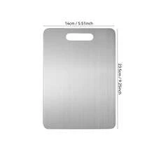 3件/1件 高品质不锈钢双面砧板 - 加厚设计，防霉，适用于厨房和餐厅，易于用水清洗 - 銀色 - 查看 9