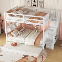 Kids Bed Frames, Headboards & Footboards - White + Pine + 140cm*200cm-1 - View 5