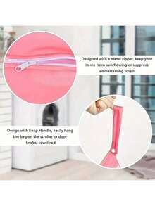 Large Travel Laundry Bag, Wet Dry Bag, Drawstring Washable Bag For Dirty Clothes, Swimwear, Gym Clothes, Available In Blue, Pink, Black, Gray - View 4