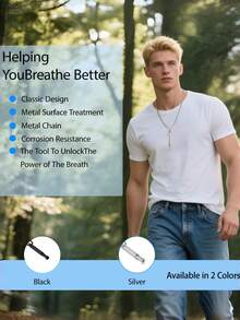 1pc Calmigo Meditation Necklace, Breathing Tool To Relieve Anxiety And Stress, Panic Attack Relief Meditation Accessory, Unisex Meditation Gift, Beach & Pool Essential - Multicolor - View 4