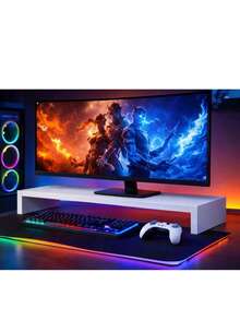Elevated Monitor Stand For Gaming And Home Office - trắng - Xem 5