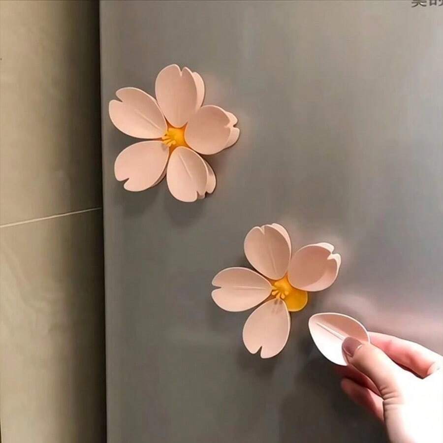 Magnetic Clips, Sakura & Lotus Flower Shaped Bag Clips, Refrigerator Magnets, Food Bag Sealing Clips