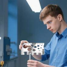 Gängkontroll Skruvmätningslinjal Rostfritt stål Skjutmått Metriskt Gauge Verktyg för att mäta skruvstigning Bit Bult Mutter Skruv - A - Visa 3