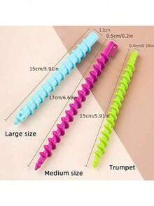 10/20pcs Curling Iron, Spiral Hair Curler, DIY Hairstyling Tool, No-Heat Spiral Hair Curler, Spiral Curling Styling Curler Accessories, DIY Hairstyling Tool - Multicolor - View 6