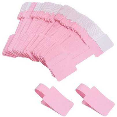 Blank Jewelry Price Tags, 300Pcs Pink Se- Adhesive Residue Free Kraft Paper Stickers For Ring Display, Boutique Packaging And Craft Show Supplies