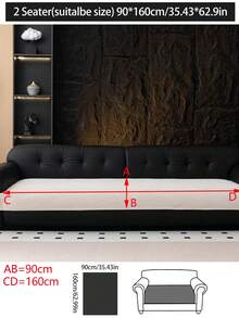 1件舒适雪尼尔沙发垫套，四季通用沙发座垫保护套，现代简约防滑沙发垫，防尘可水洗沙发套，白色清新柔软，不褪色，宠物友好，适用于L型沙发和1/2/3/4人沙发 - 白色 - 查看 20