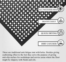 A1 Home Collections New All Purpose Anti Fatigue Versatile Rubber Floor Mat With Drain Holes, Workplace Mat, Restaurant Kitchen Mat, Bar Area Mat, Commercial, Industrial Anti Fatigue Mat 24x36 Inches - A - Xem 6